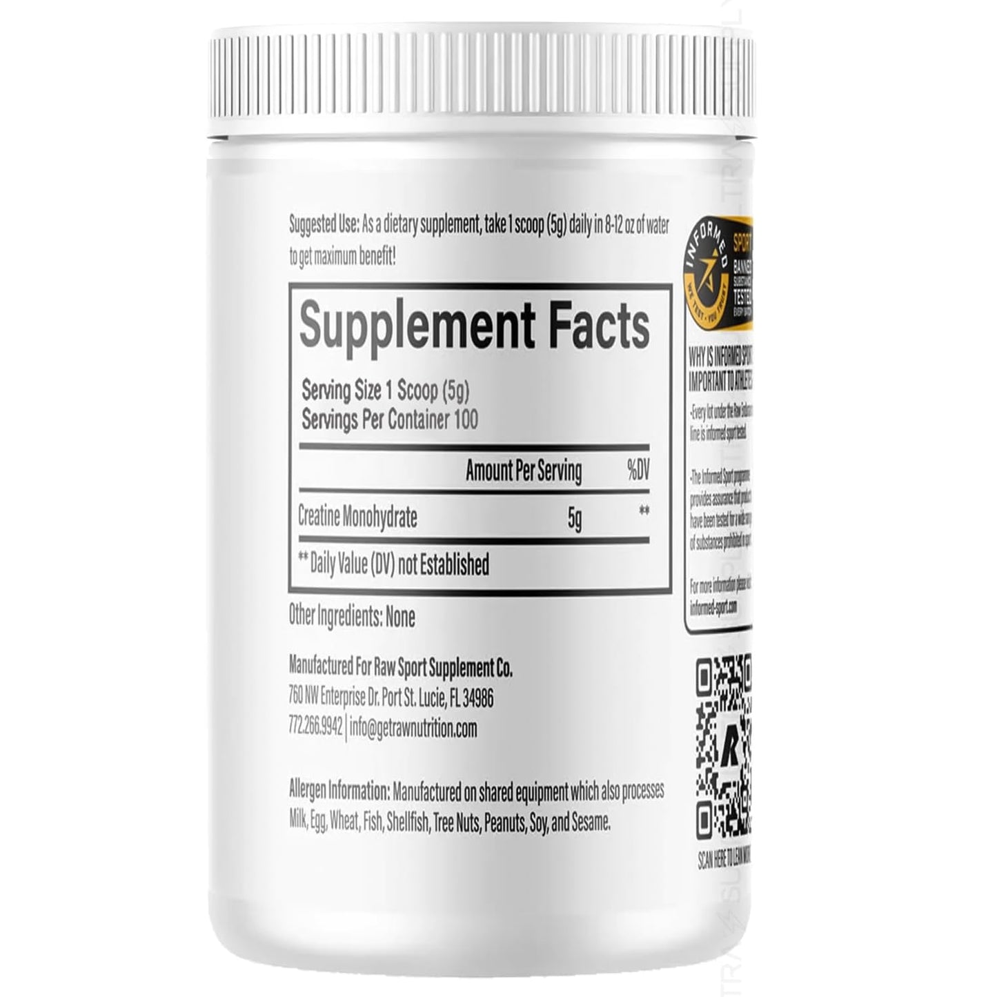Generic Raw Creatine Monohydrate Powder, 18