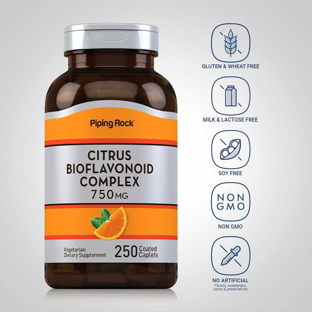 Piping Rock Citrus Bioflavonoids Complex Caplets, 250 Count