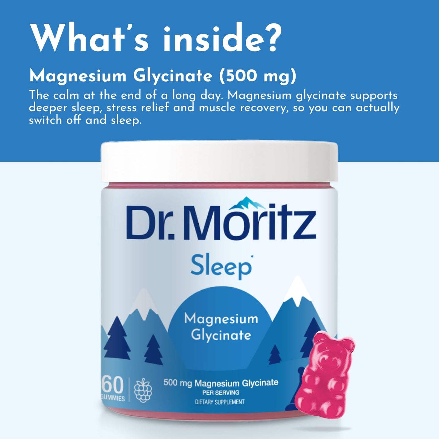 DR. MORITZ Magnesium Glycinate Gummies 60 Count
