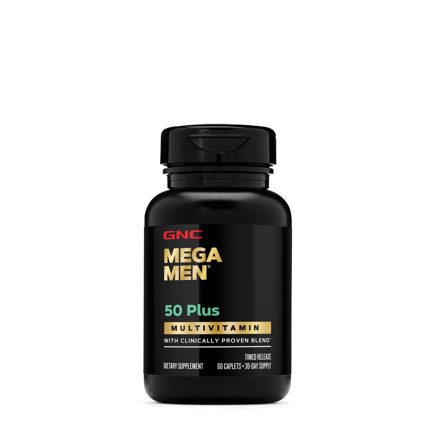 GNC Mega Men 50 Plus Multivitamin Caplets, 60 Count