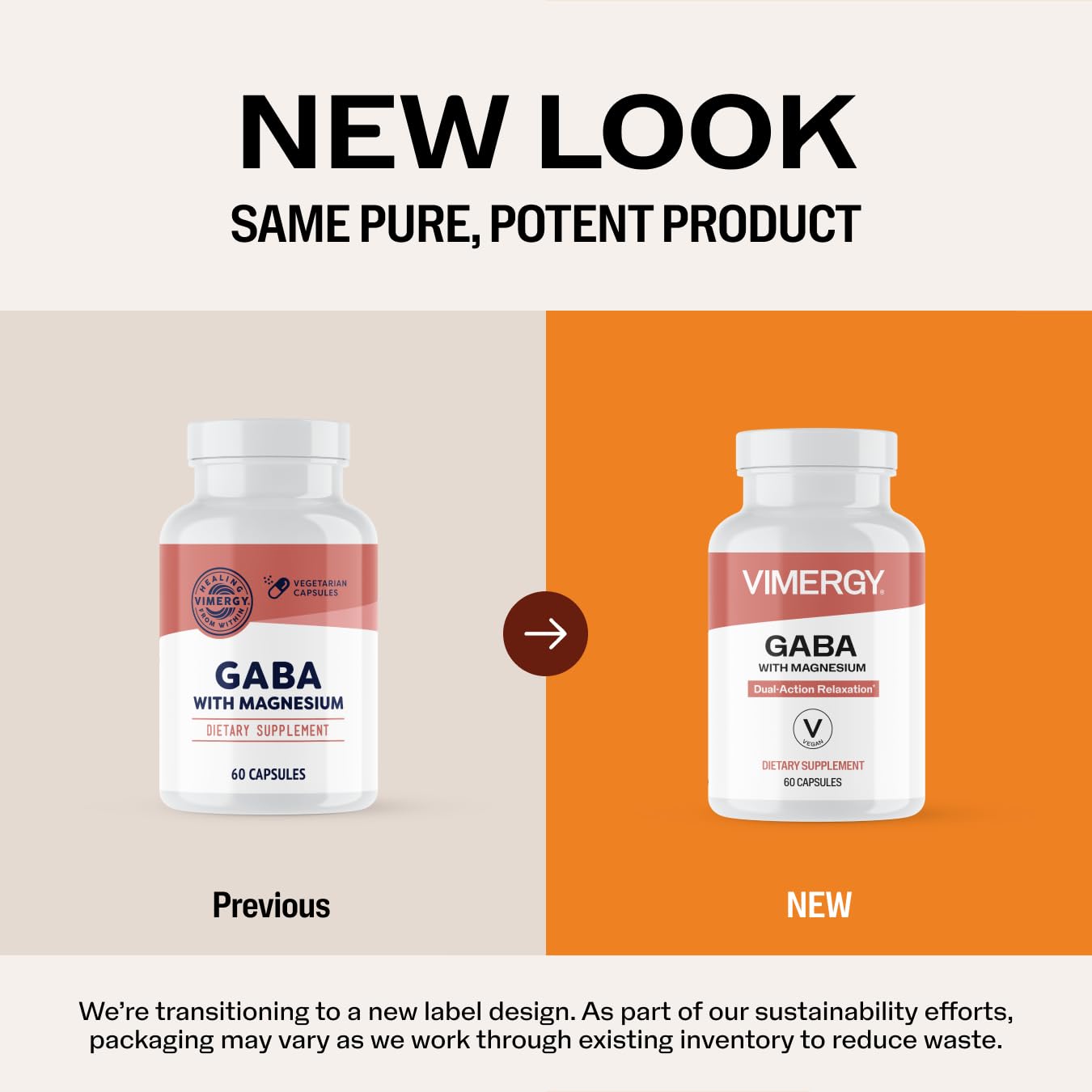 Vimergy GABA with Magnesium Capsules 60 Count