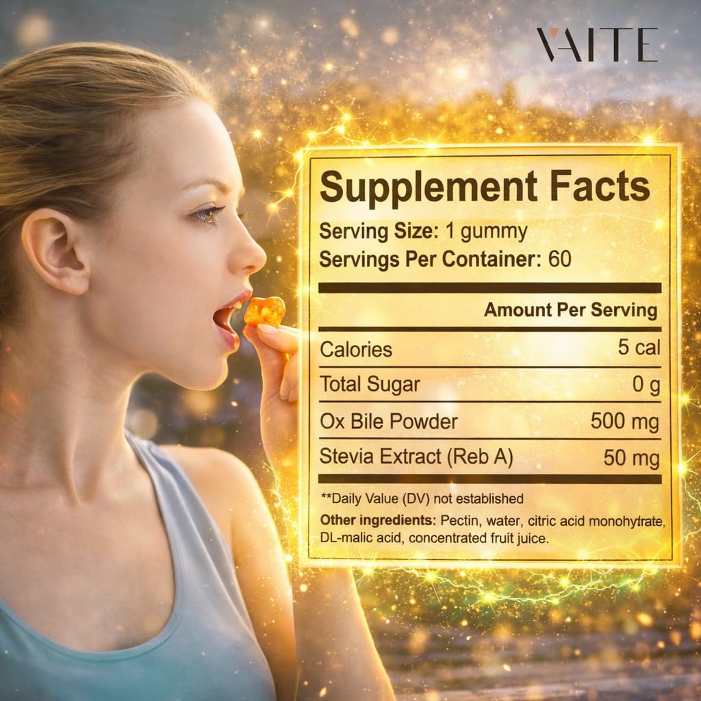 VAITE Ox Bile Gummies 60 Count