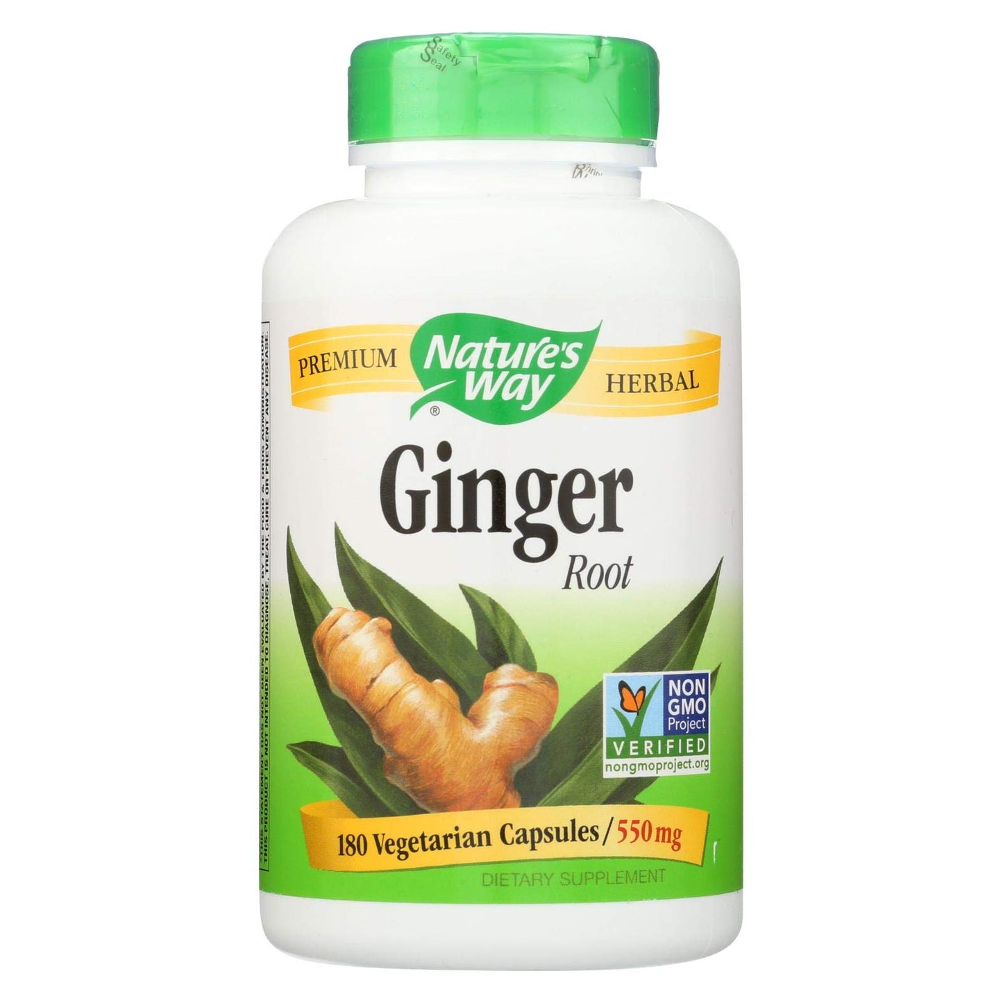 Nature's Way Ginger Root 550 Milligrams Capsule 180 Count