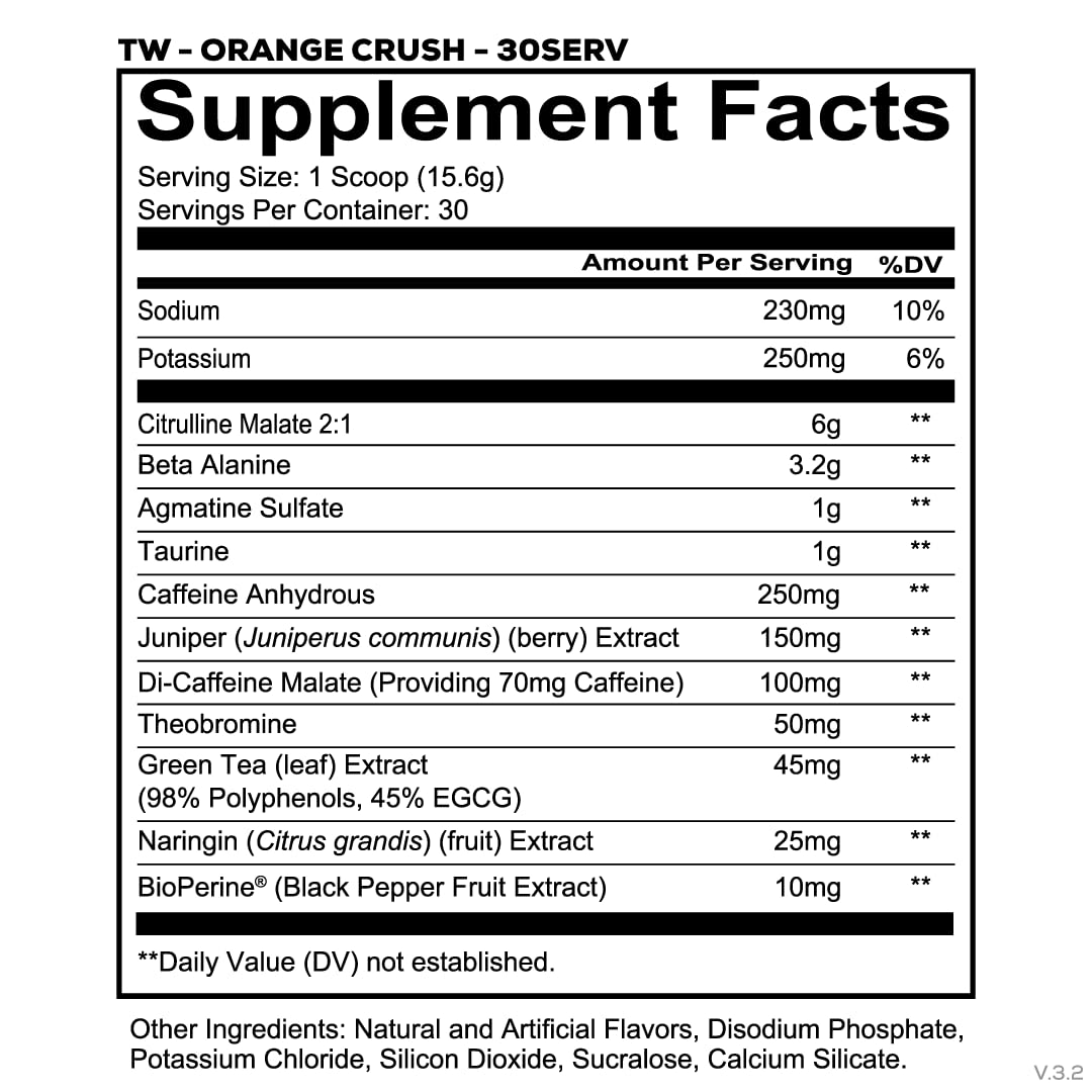 REDCON1 Total War Pre Workout Powder 14.96 Ounce Orange Crush