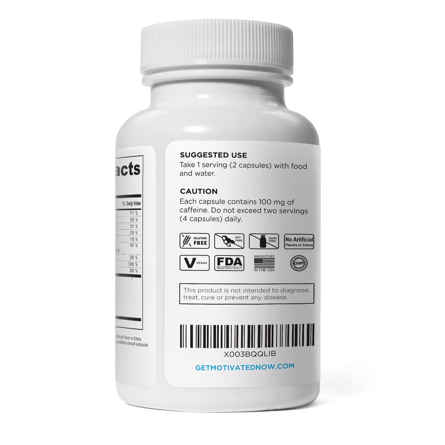 Motivation! Herbal Caffeine + Energy 500 Capsules