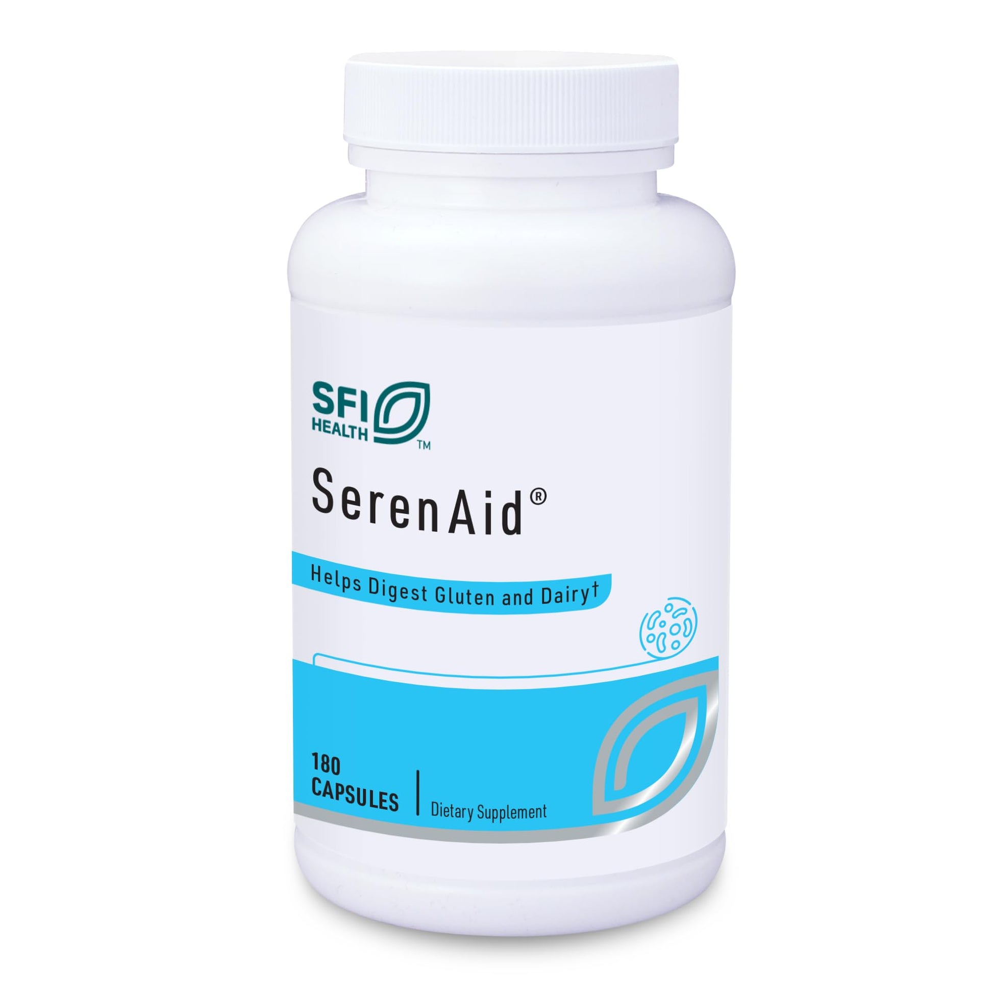 SFI Health Klaire Labs SerenAid Vegetarian Multi Digestive Enzymes, 180 Capsules