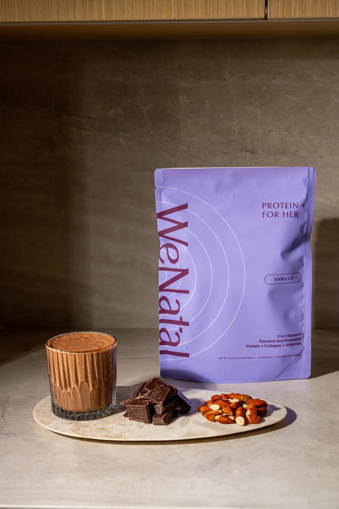 WeNatal Prenatal Protein+ for Her Powder, Vanilla, 1.26 oz, Pack of 19
