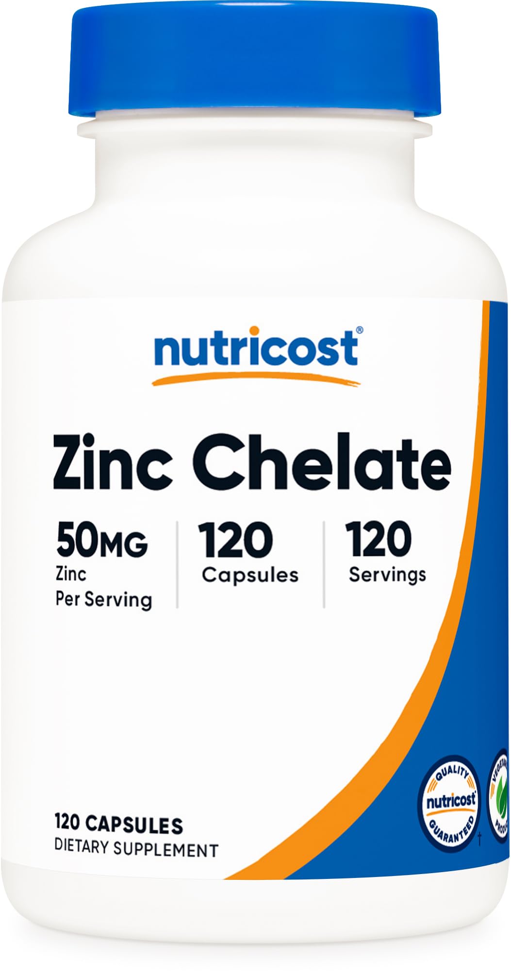 Nutricost Zinc Chelate 50mg Capsules, 120 Count