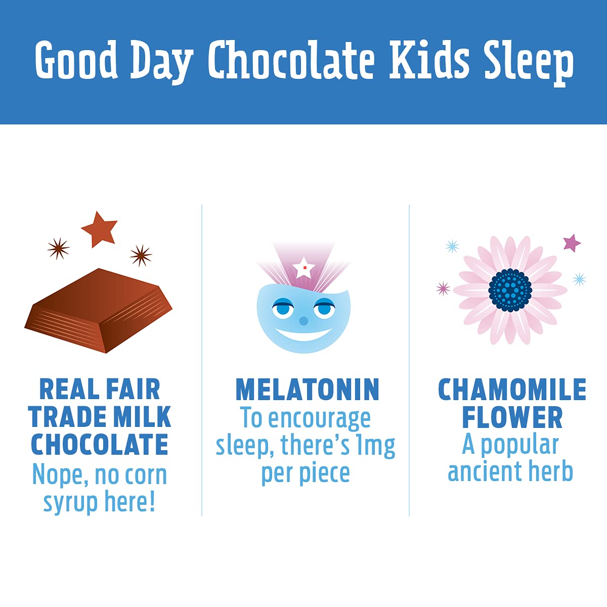 Good Day Chocolate Melatonin for Kids Chewable 80 Count