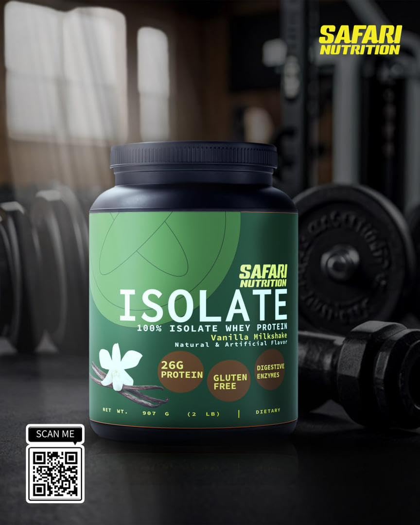 Safari Nutrition 100% Isolate Premium Protein Powder Vanilla, 32 Servings