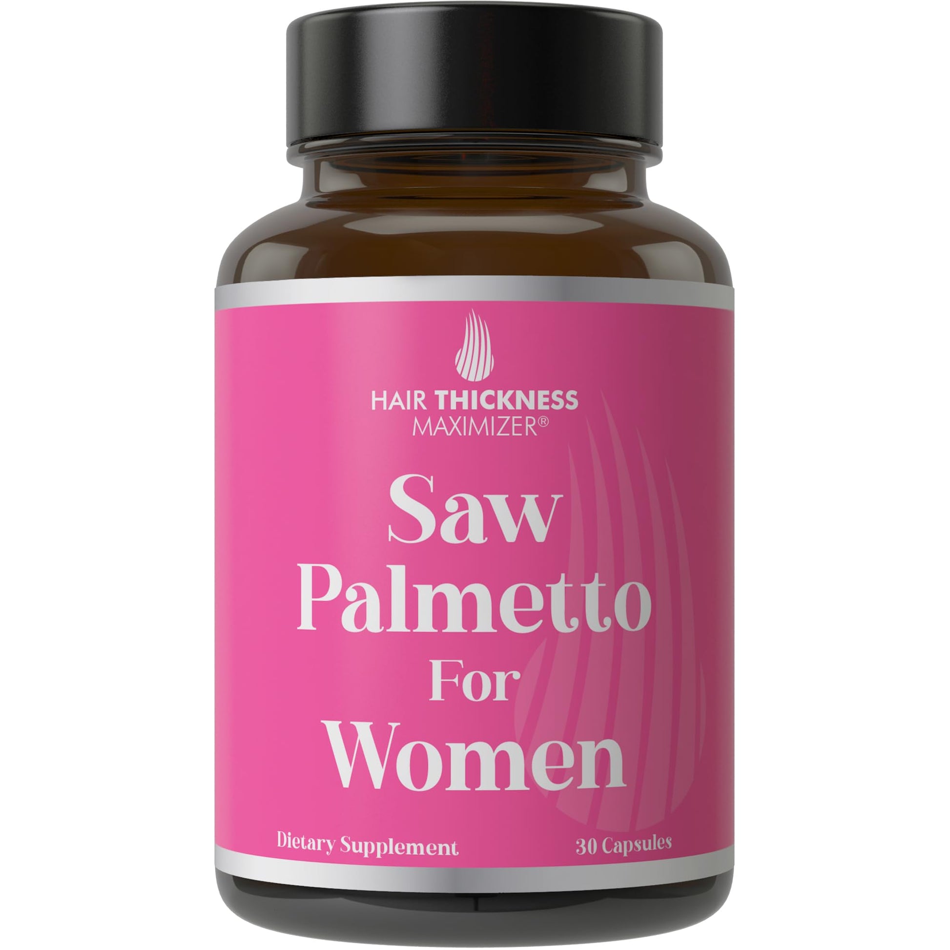 Hair Thickness Maximizer Saw Palmetto for Women + Biotin, Zinc, Copper, & Vitamin D Capsules, 30 Count