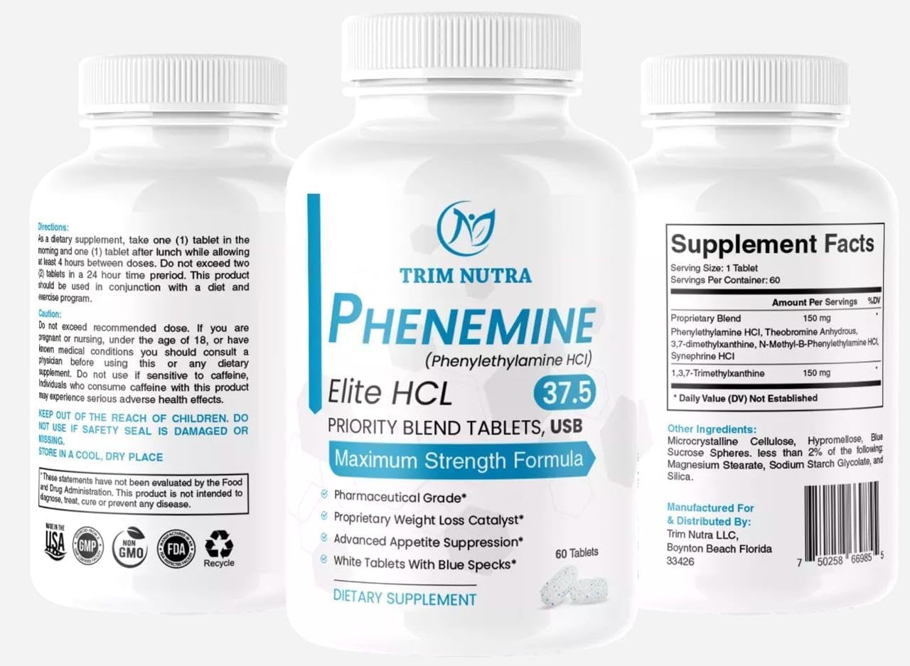 Generic Phen.emine Elite 37.5 Fast-Acting Formula 60 Tablets
