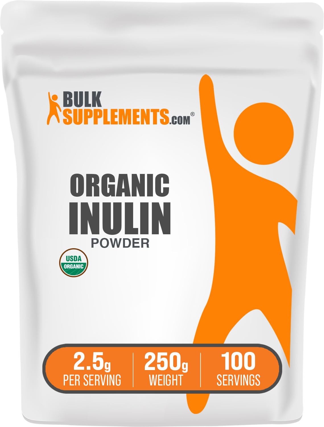 BulkSupplements Organic Inulin Powder, 8.8 oz