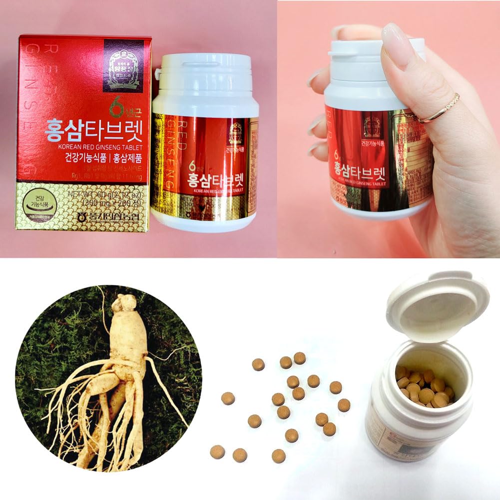 Xebec Korean Red Ginseng 300mg Tablets, 200 Count