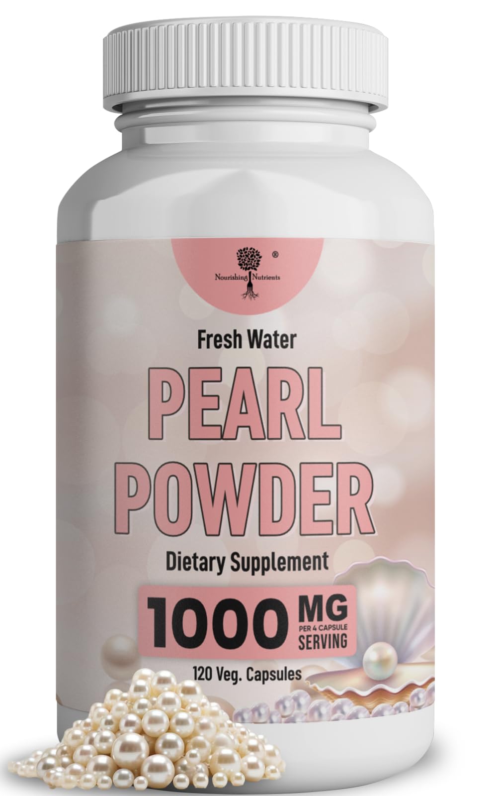 Nourishing Nutrients Pearl Powder Supplement for Skin Health 120 Capsules