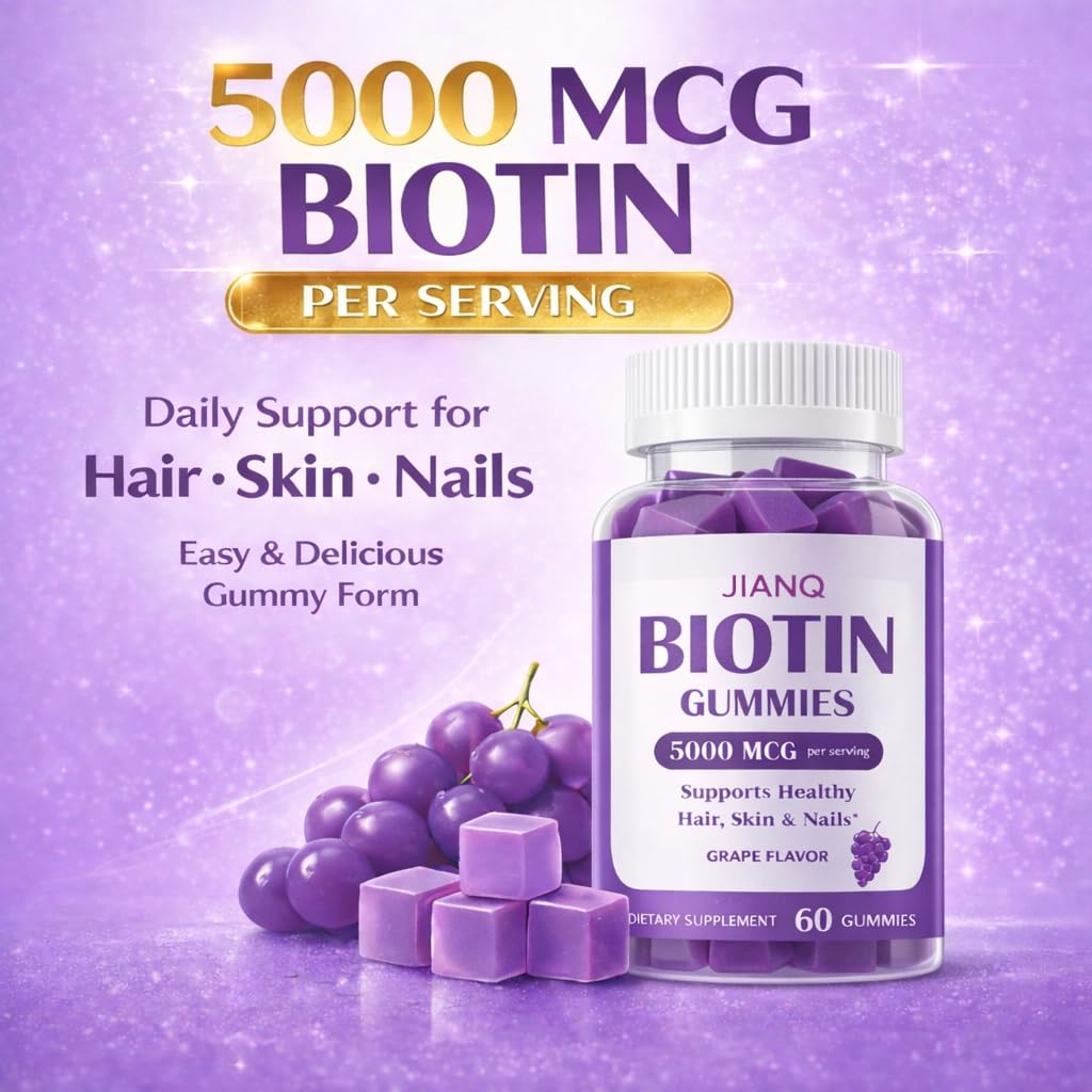 JianQ Biotin Gummies 60 Count