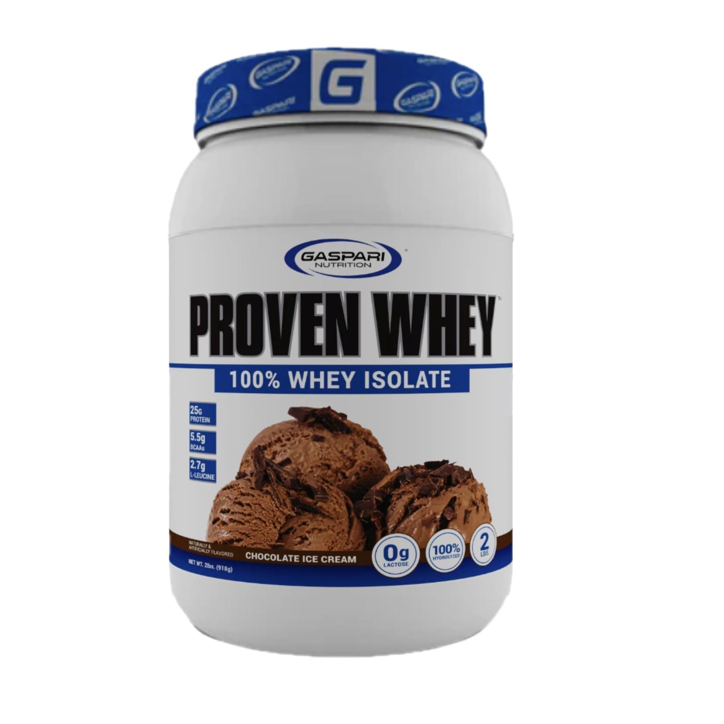 Gaspari Nutrition Proven Whey 100% Hydrolyzed Whey Isolate Protein Powder, Lactose Free, Low Carb, Low Sugar, Chocolate Ice Cream, 4 Pound, 64 Servings