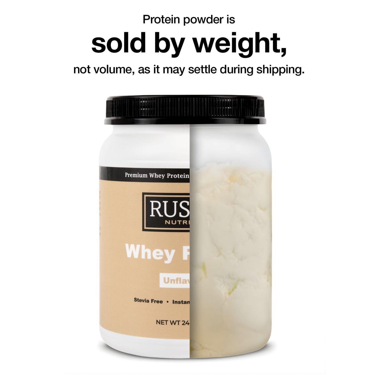 Rustic Nutrition Whey Protein Powder, 3 lb (48 oz)