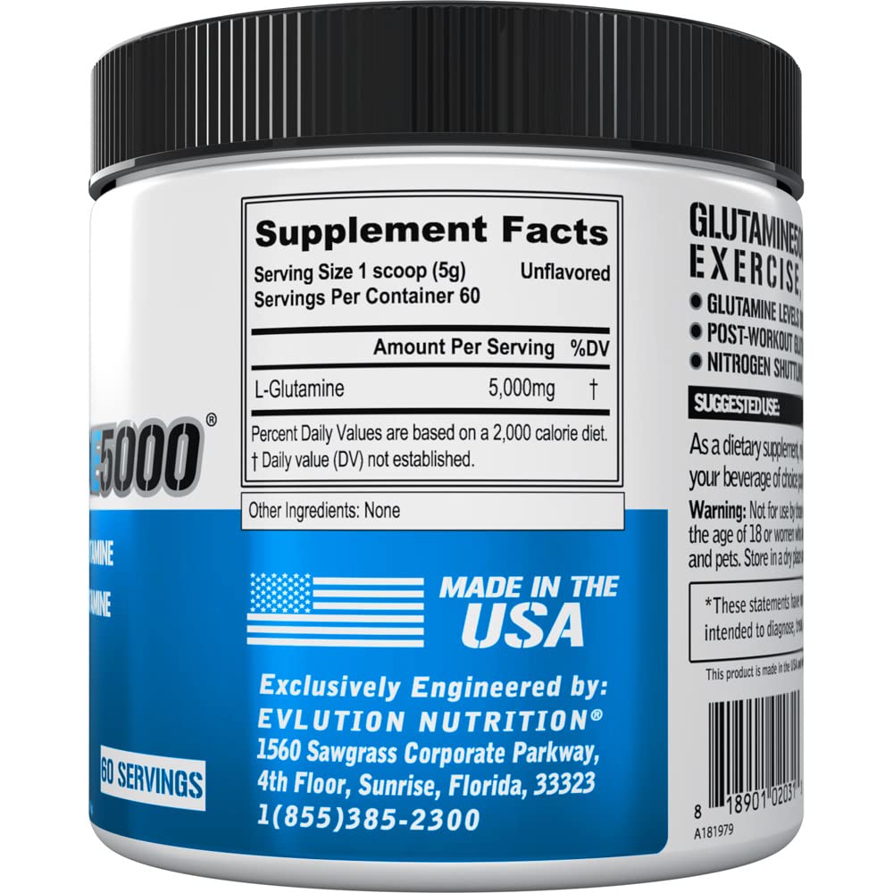 Evlution L-Glutamine Powder 10.58 Ounce