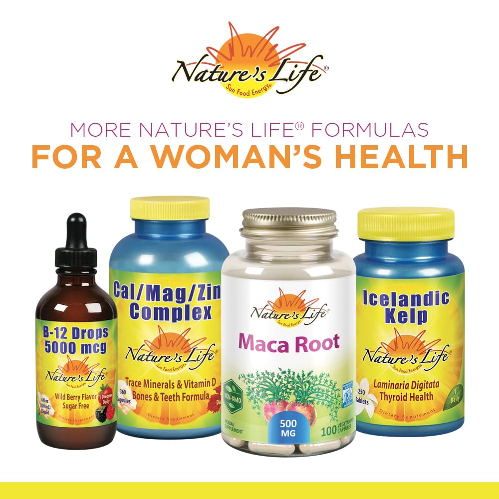 Nature's Life Wild Yam 1000mg Herbal Supplement Women's Health Formula with Diosgenin for Healthy Balance Capsules 100