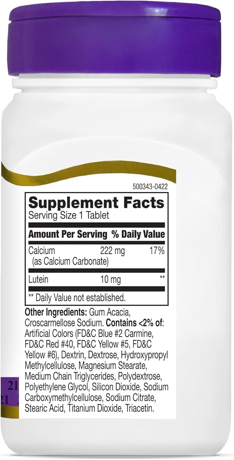 21st Century Lutein 10 mg Tablet, 60 Tablets
