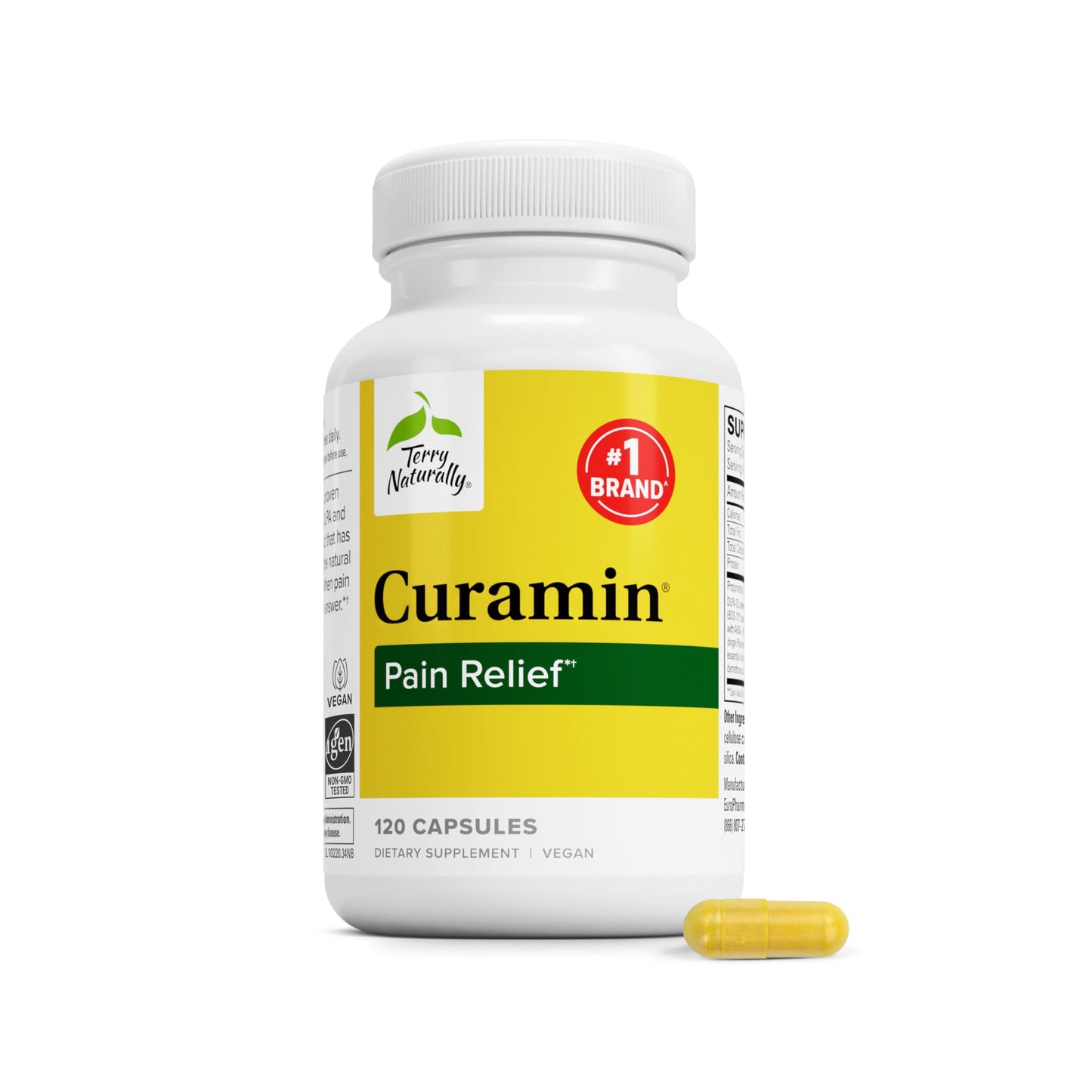 Terry Naturally Curamin Curcumin Supplement for Circulation & Endorphin Support Capsules 120 Count