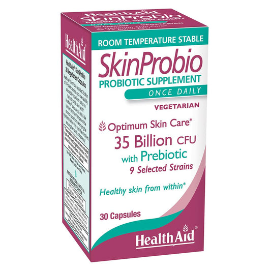 HealthAid SkinProbio Skin & Gut Probiotic Capsule, 30 Capsules