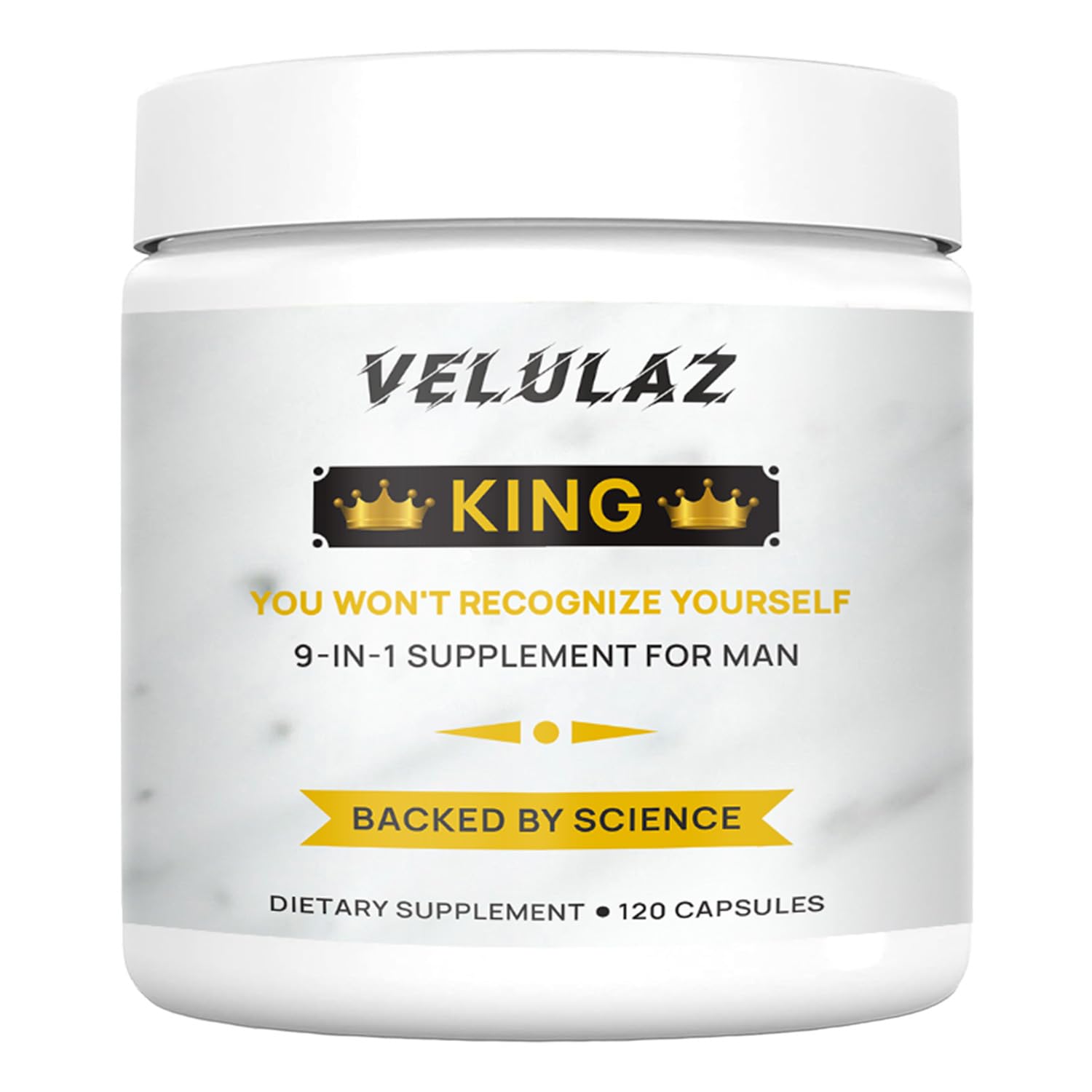 velulaz King Men's 9-in-1 Daily Supplement Capsules 120 Count