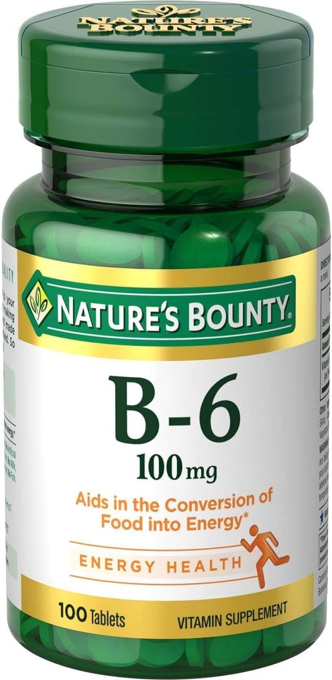 Nature's Bounty Vitamin B6 100mg Supplement, 300 Tablets