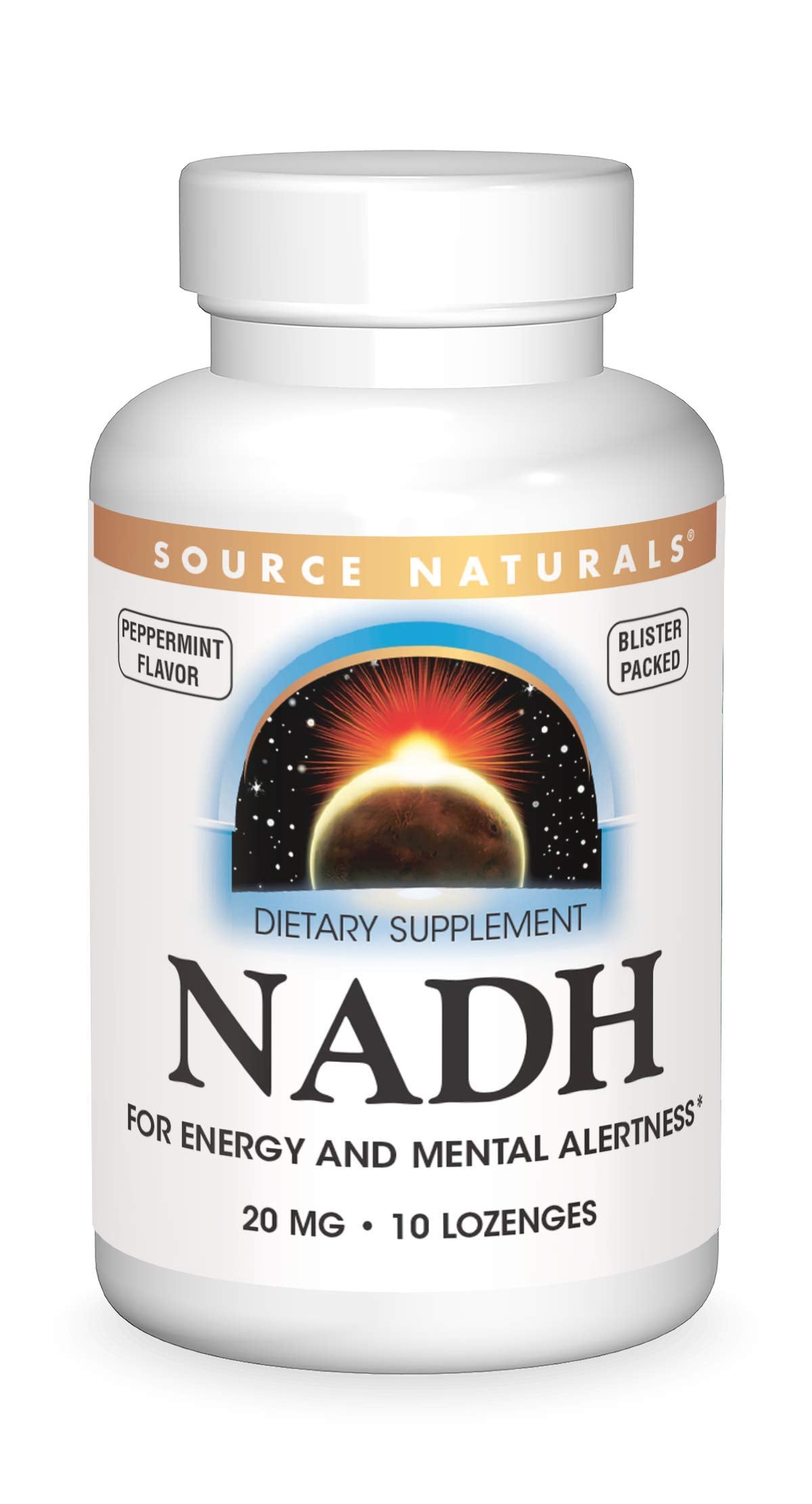 Source Naturals NADH 20mg Lozenges, 10 Lozenges