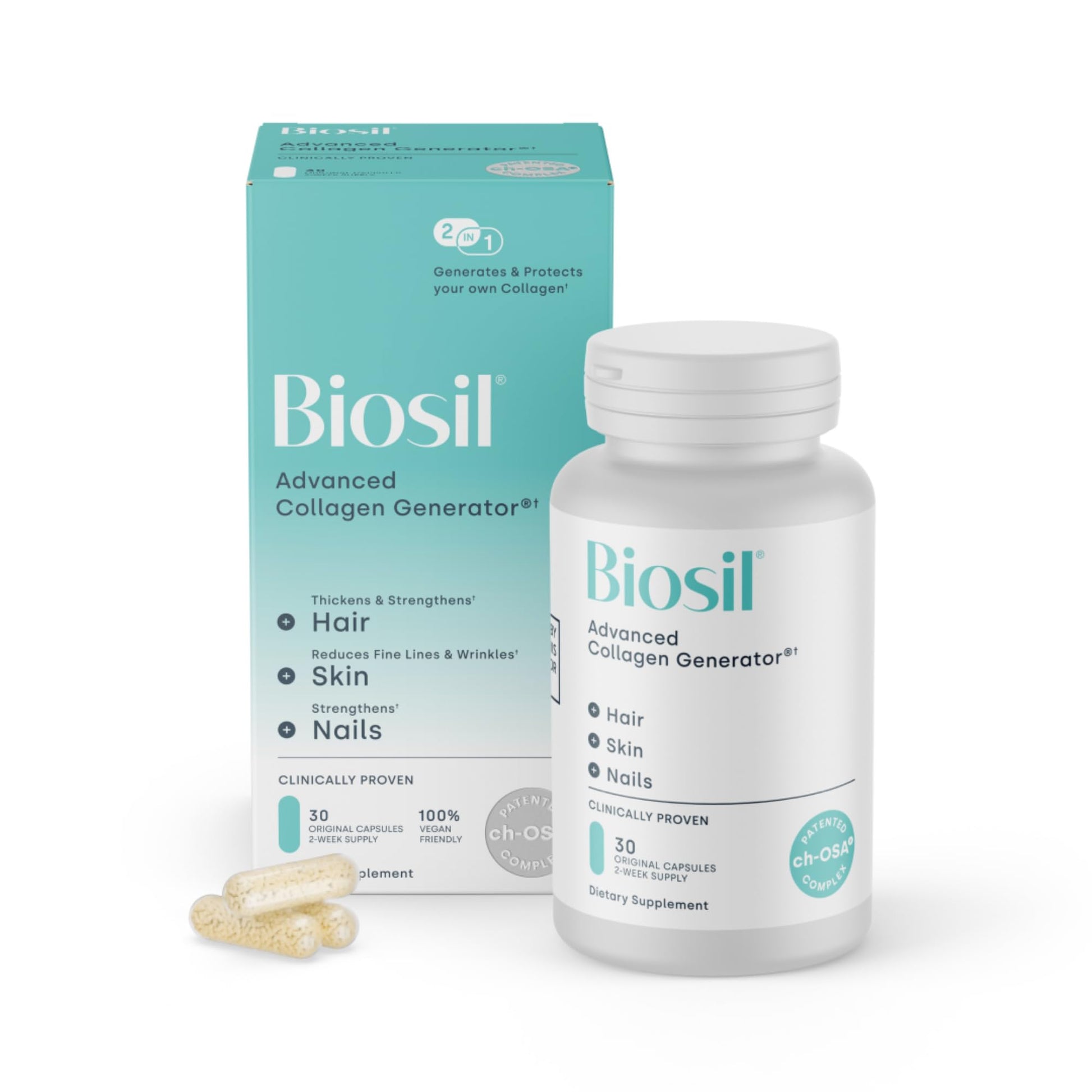 Biosil Collagen Booster Supplement Capsule, 30 Capsules
