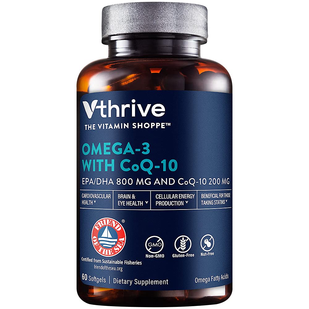 Vthrive Omega-3 with CoQ-10 Softgels 60 Count