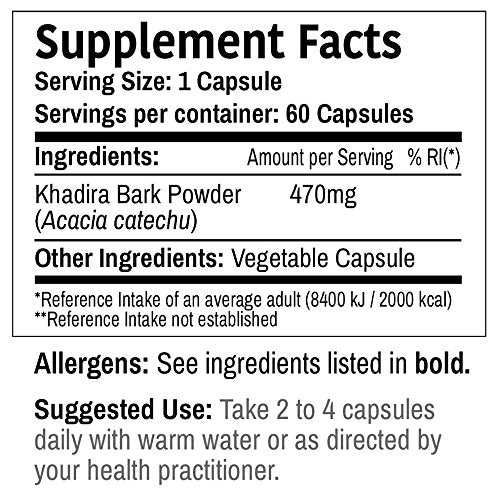 DR WAKDE'S Khadira Capsules, 60 Veg Caps