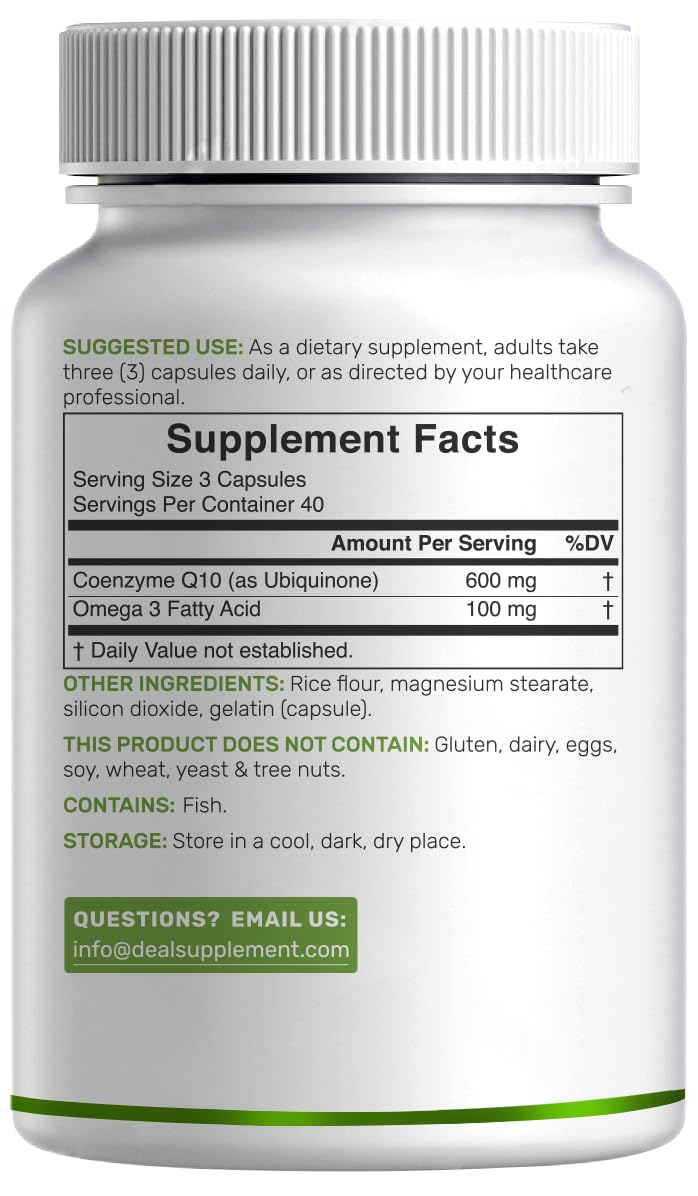 DEAL SUPPLEMENT CoQ10 600mg Capsule 120 Count