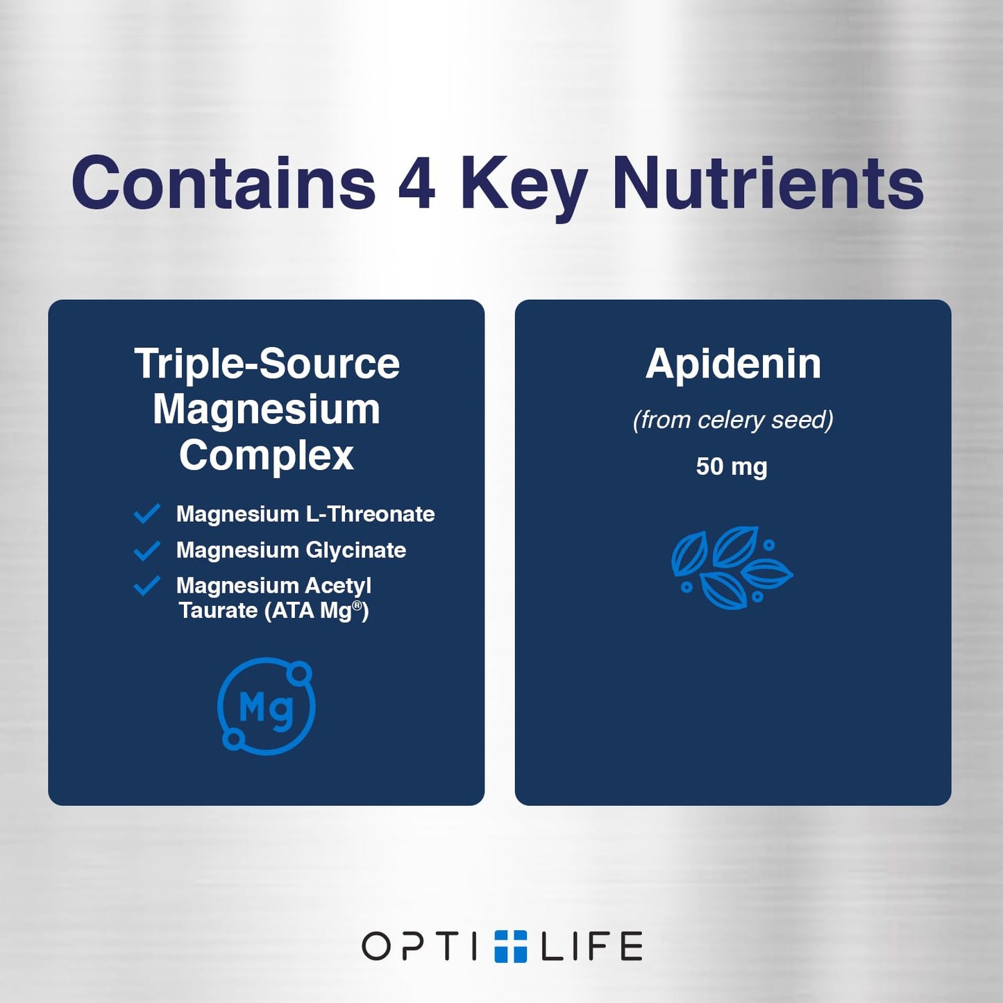 Opti + Life Triple Magnesium Complex Supplement Capsules, 90 Count