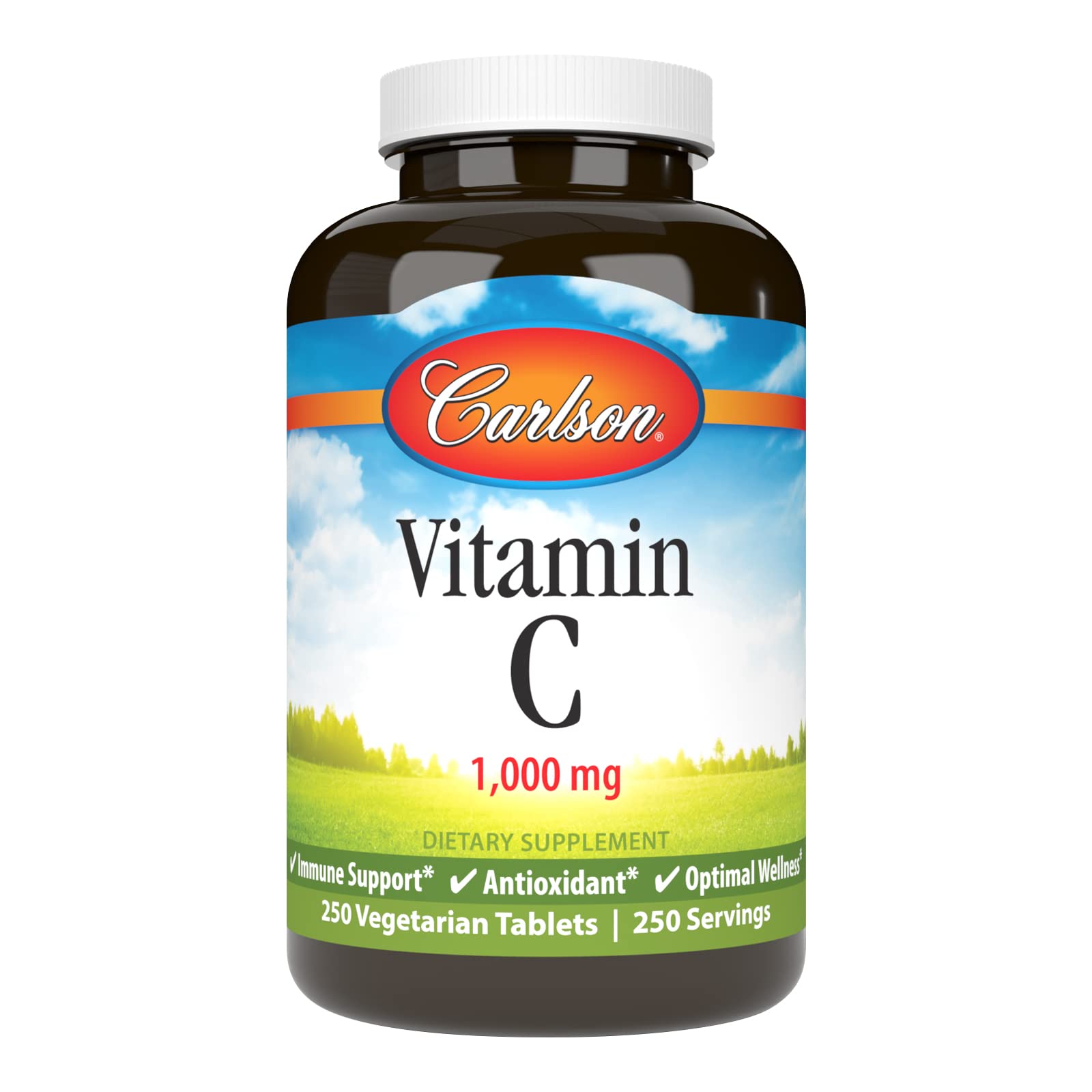 Carlson Vitamin C 1,000 mg Tablet, 250 Count