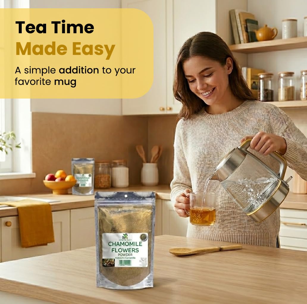 Herb To Body Dried Chamomile Flowers Powder 4oz