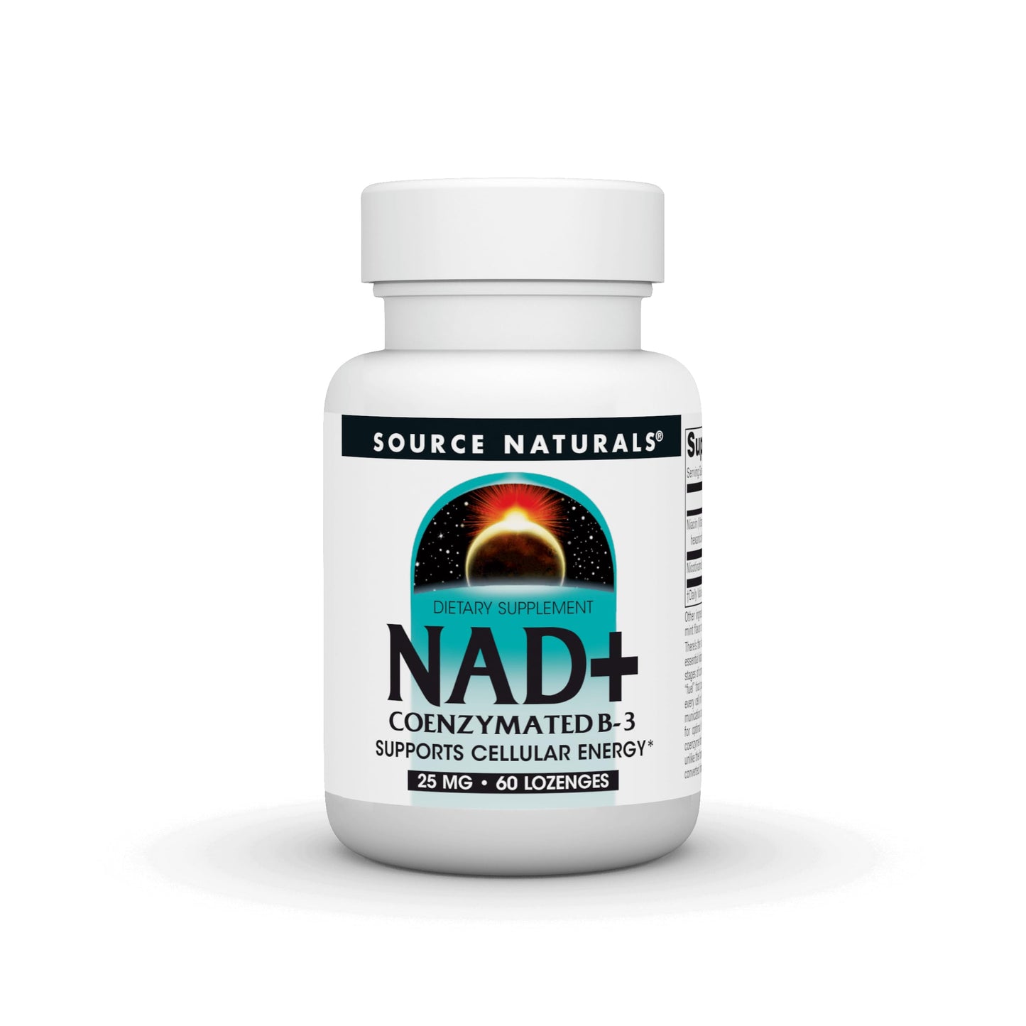 Source Naturals NAD+ Coenzymated B-3 25 mg Lozenges, 60 Count