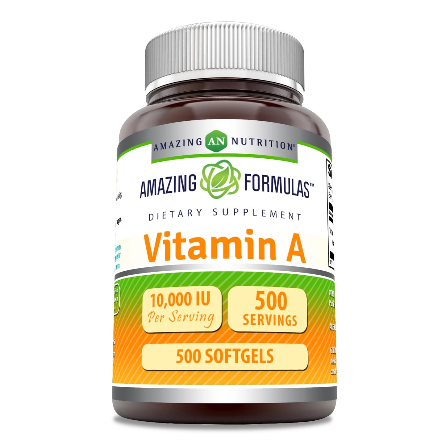 Amazing Nutrition Vitamin A 10000 IU Softgels 500 Count
