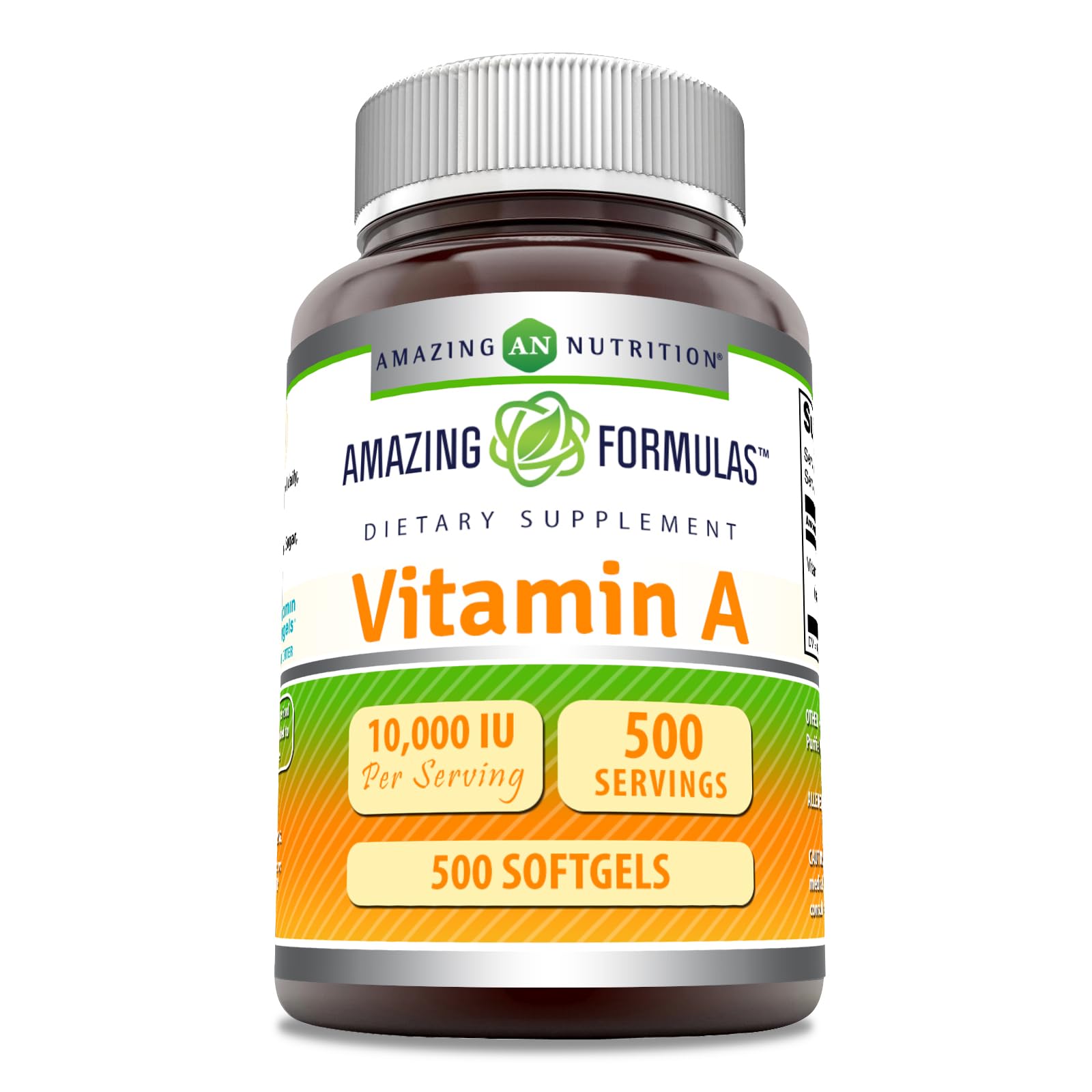 Amazing Nutrition Vitamin A 10000 IU Softgels 500 Count