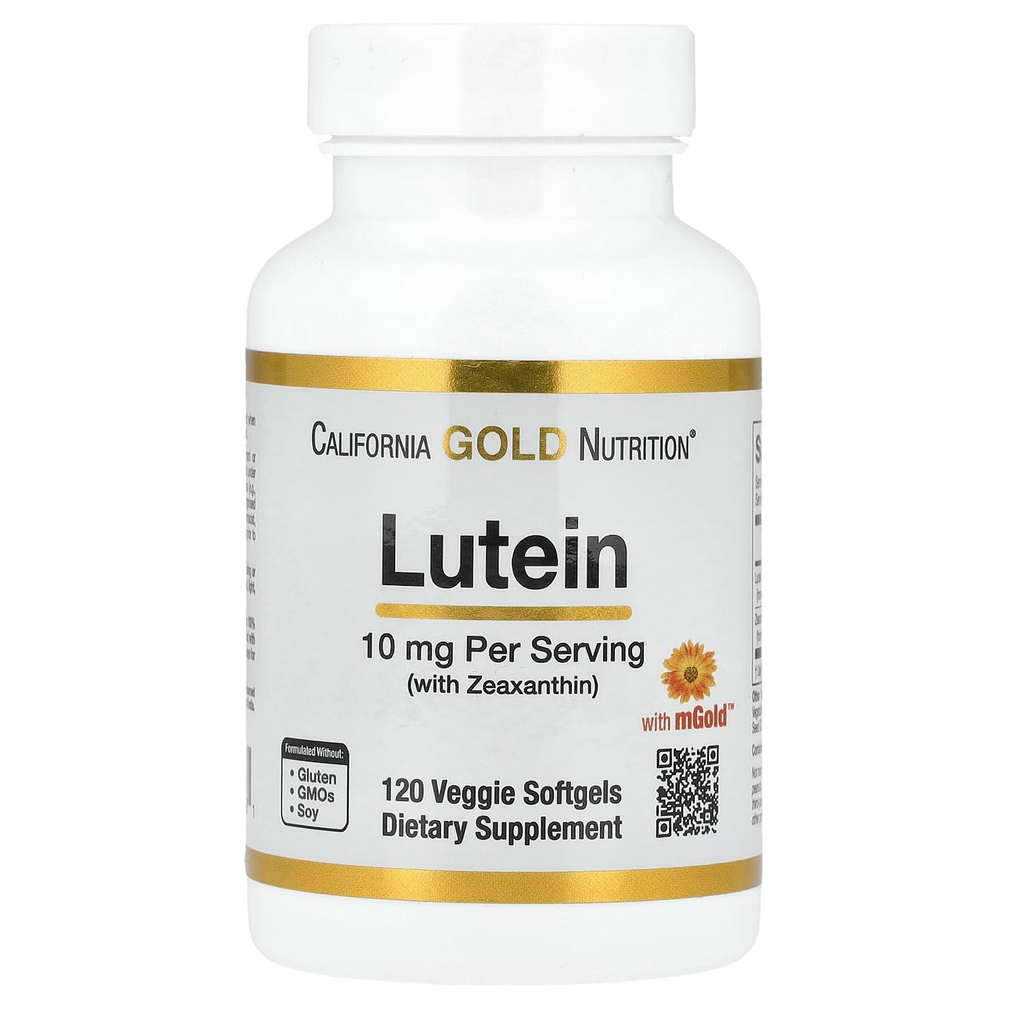 California Gold Nutrition Lutein with Zeaxanthin from Marigold Extract, 10 mg, 120 Veggie Softgels
