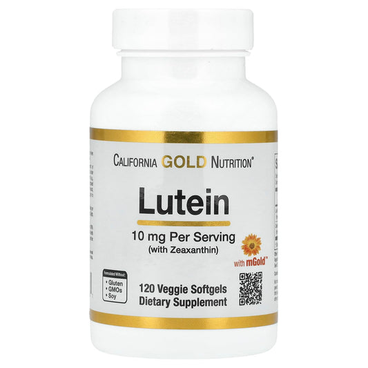 California Gold Nutrition Lutein with Zeaxanthin from Marigold Extract, 10 mg, 120 Veggie Softgels