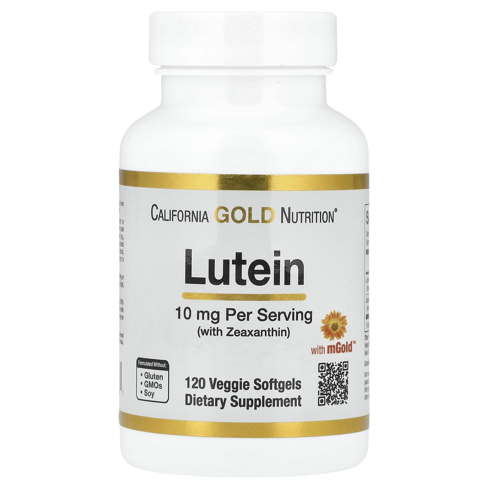 California Gold Nutrition Lutein with Zeaxanthin from Marigold Extract, 10 mg Veggie Softgels, 120 Veggie Softgels