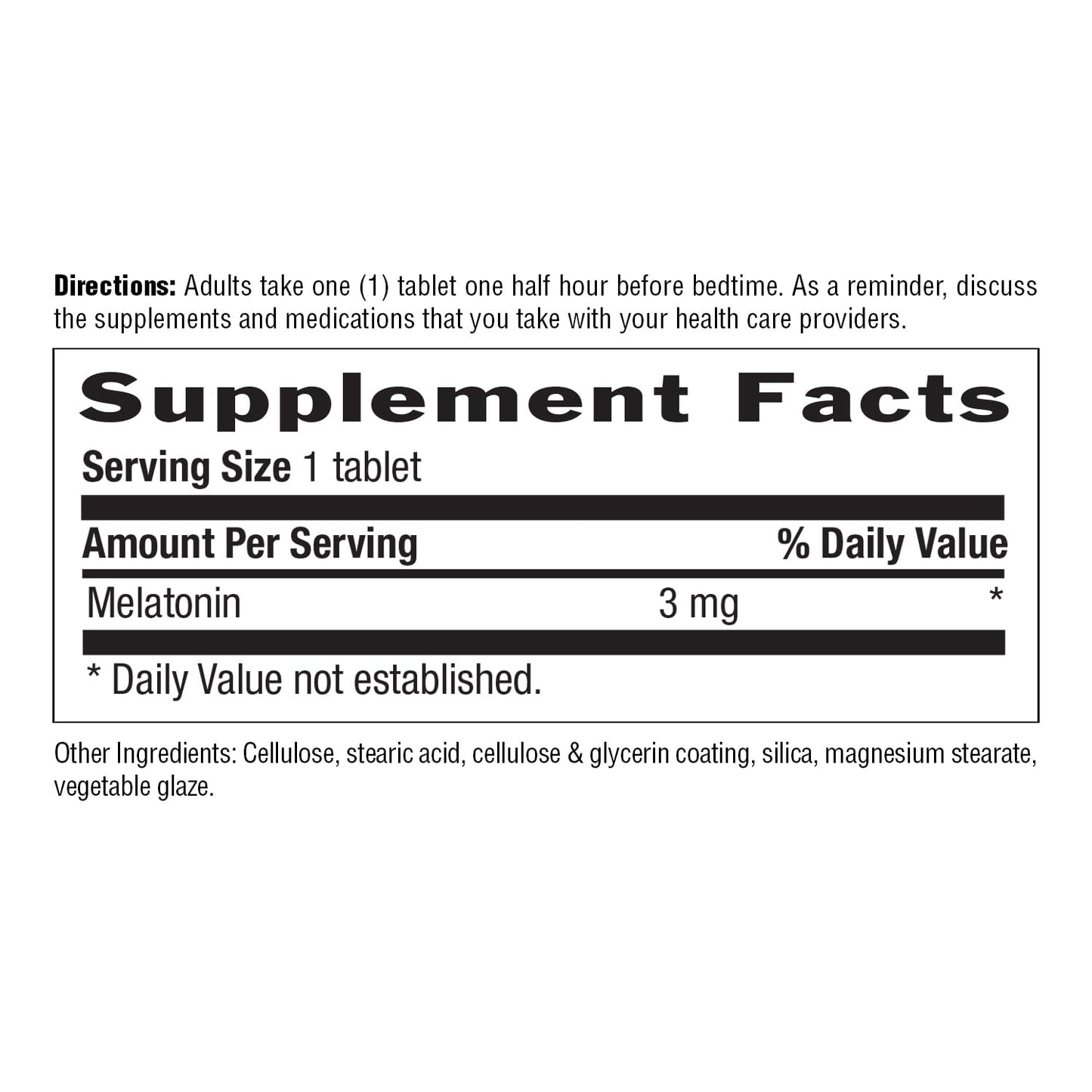 Country Life Melatonin Sleep Aid 3mg Tablet, 90 Count