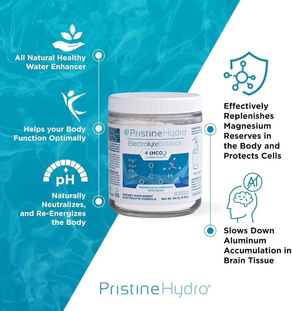 PristineHydro Magnesium Electrolyte Powder 3.4 Ounce