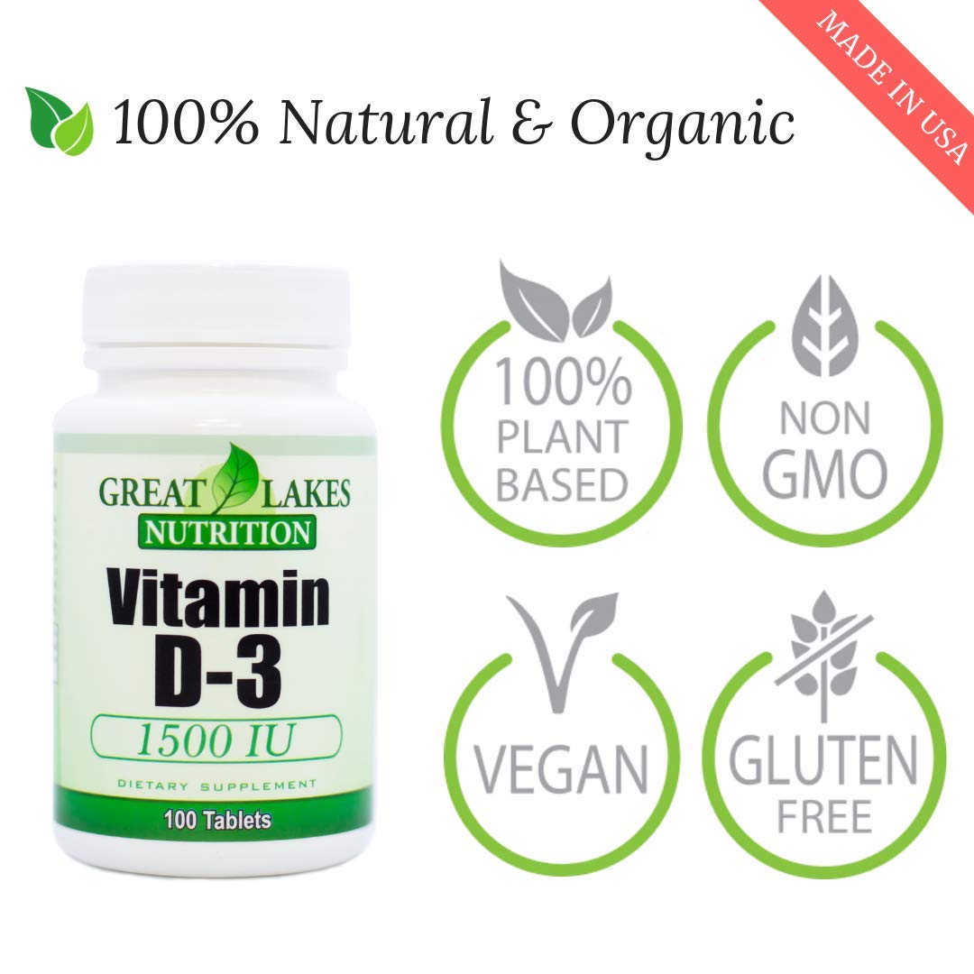 Great Lakes Nutrition Vitamin D3 Capsules 100