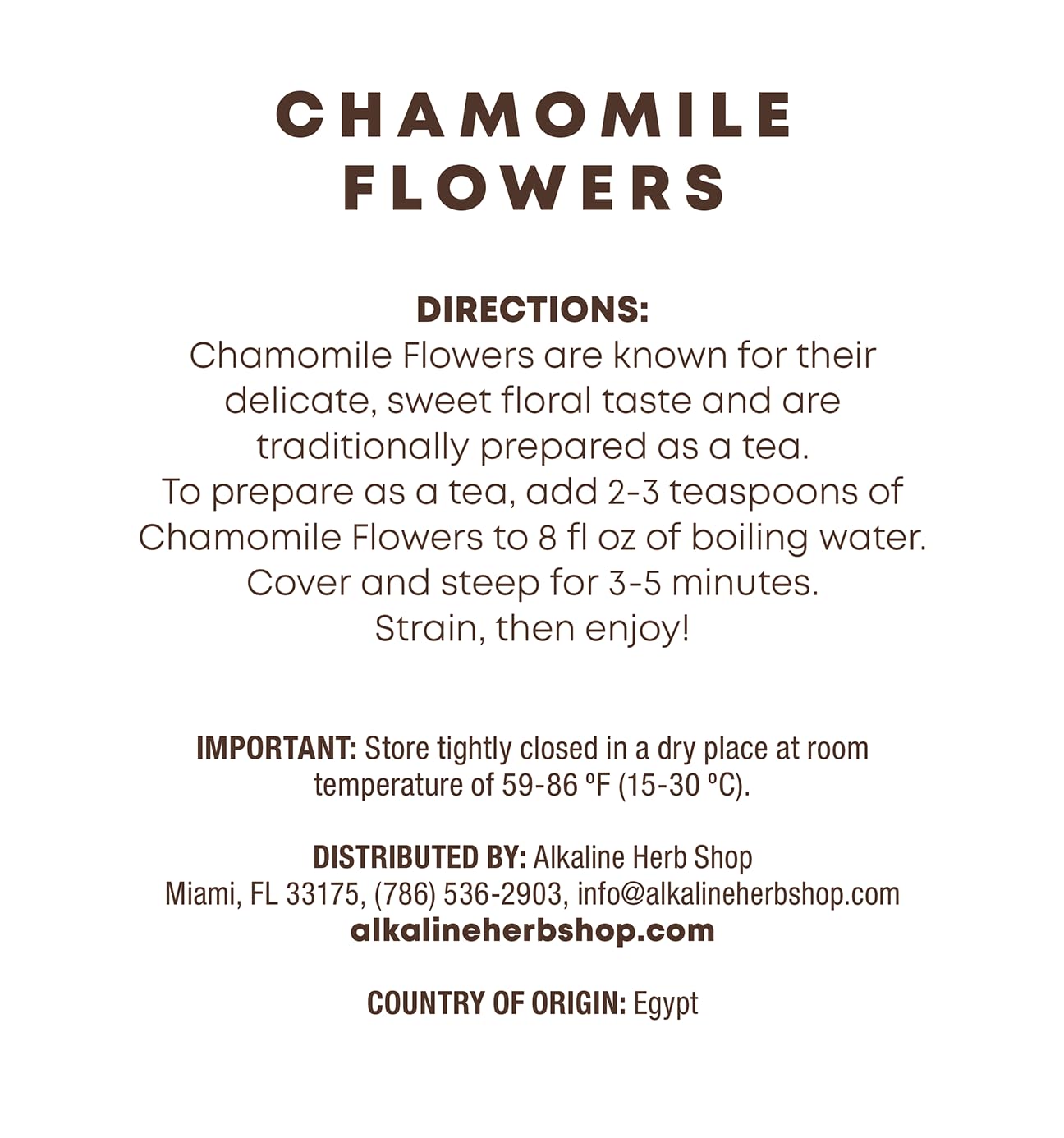 Alkaline Herb Store Chamomile Flowers Capsule 1 Count