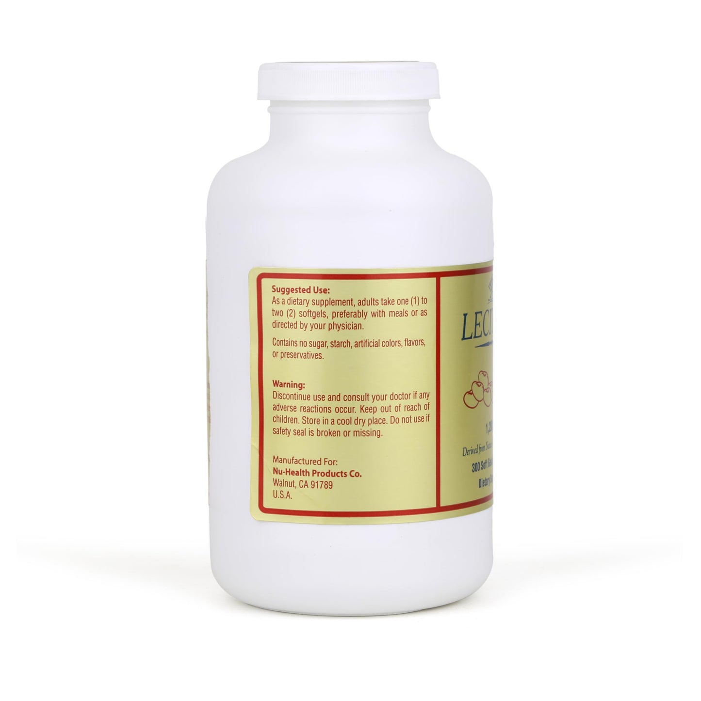 Nu-Health Soy Lecithin 1200 mg Capsules, 300 Count