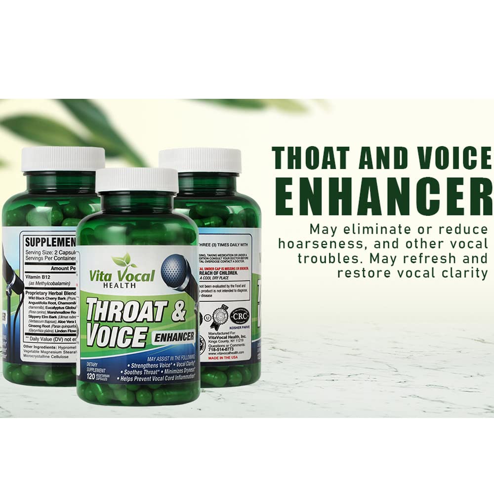 VITA VOCAL Throat & Voice Enhancer Capsules 120 Count