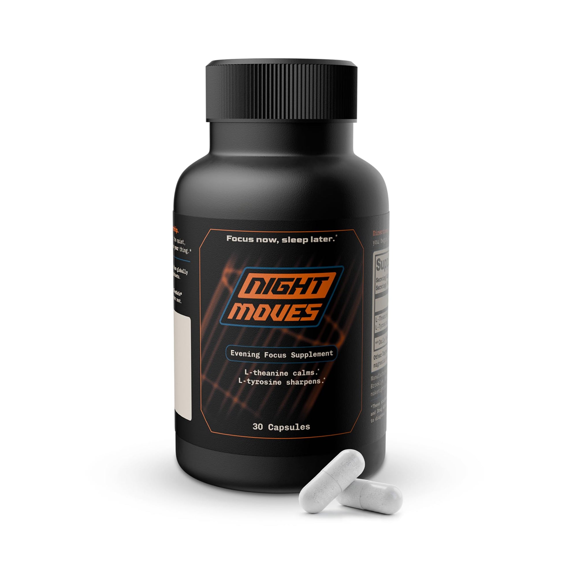 Night Moves Non-Caffeine Focus Supplement Capsule 30 Count